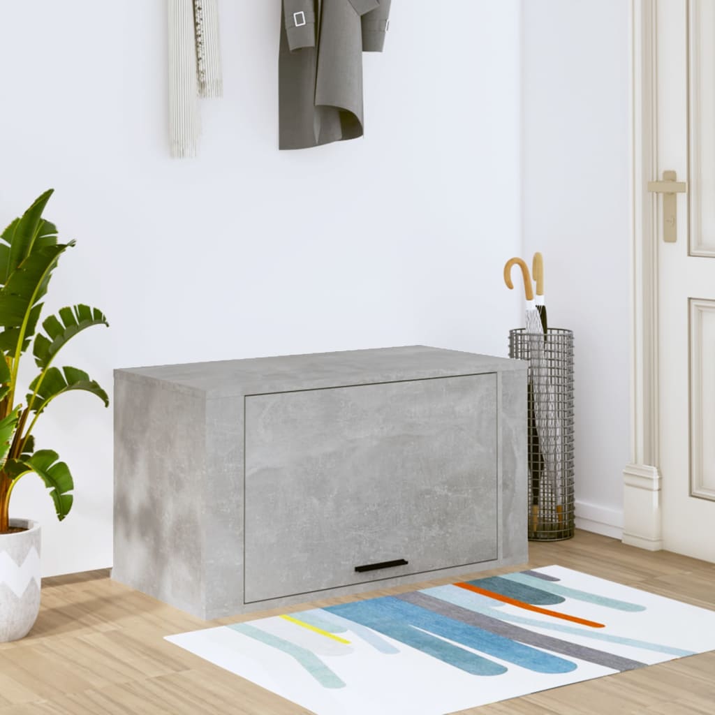 Armoire à chaussures murale Gris béton 70x35x38 cm - XIOS