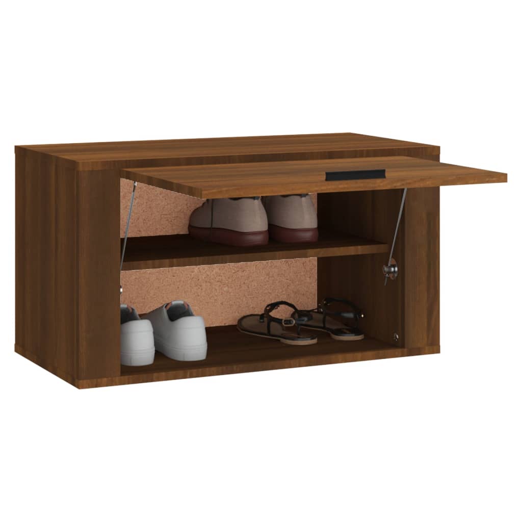 Armoire à chaussures murale Chêne marron 70x35x38cm Bois de Pin - XIOS