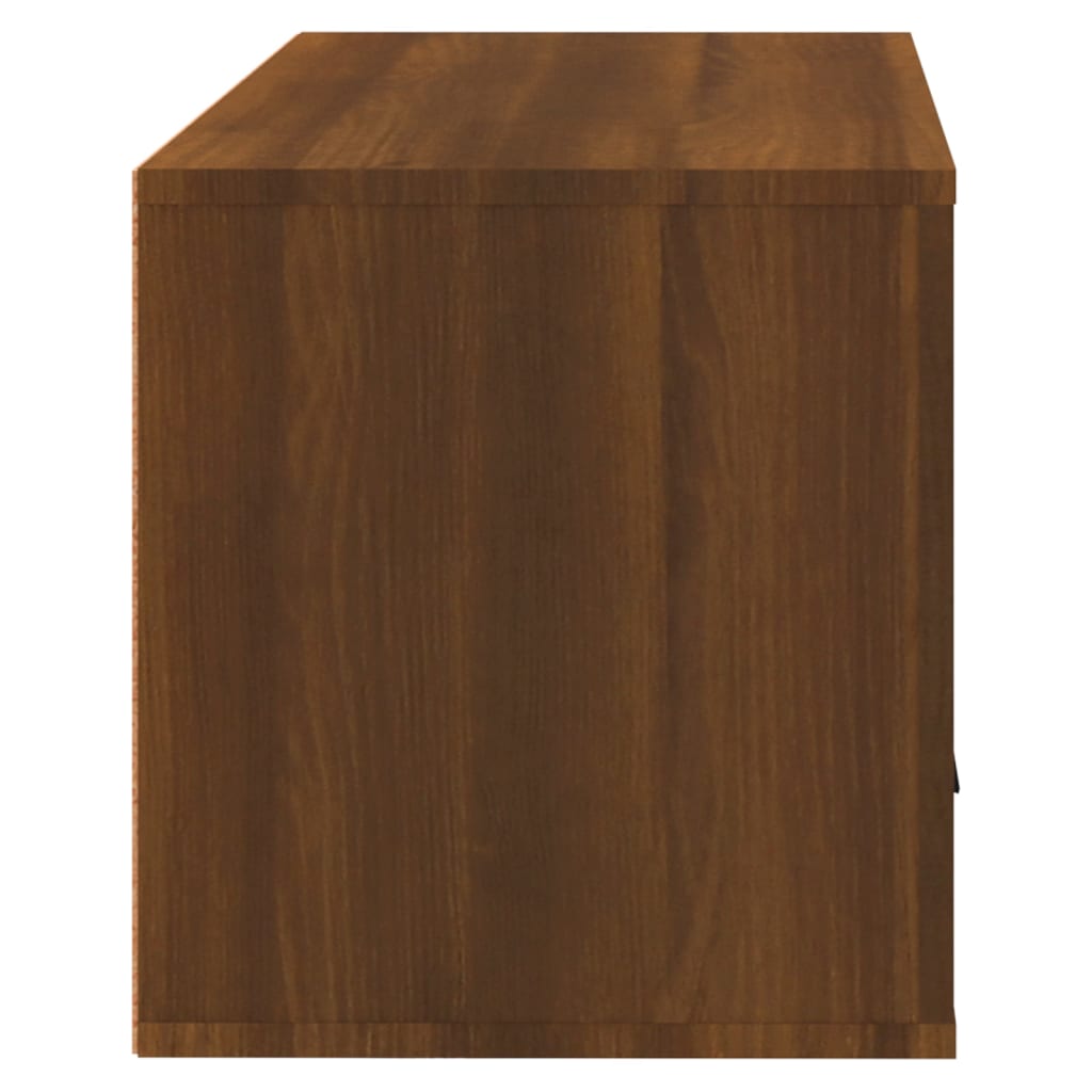 Armoire à chaussures murale Chêne marron 70x35x38cm Bois de Pin - XIOS