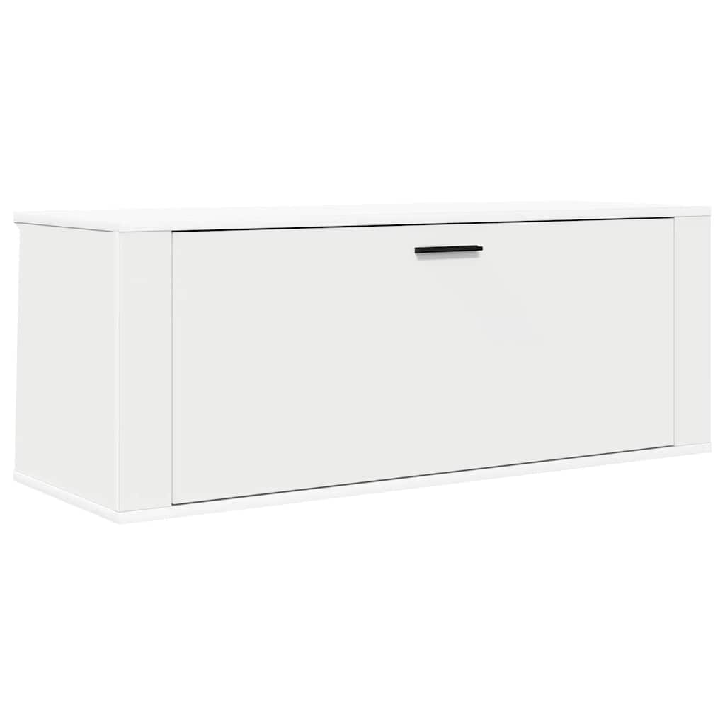 Armoire à chaussures murale Blanc 100x35x38cm Bois d'ingénierie - XIOS