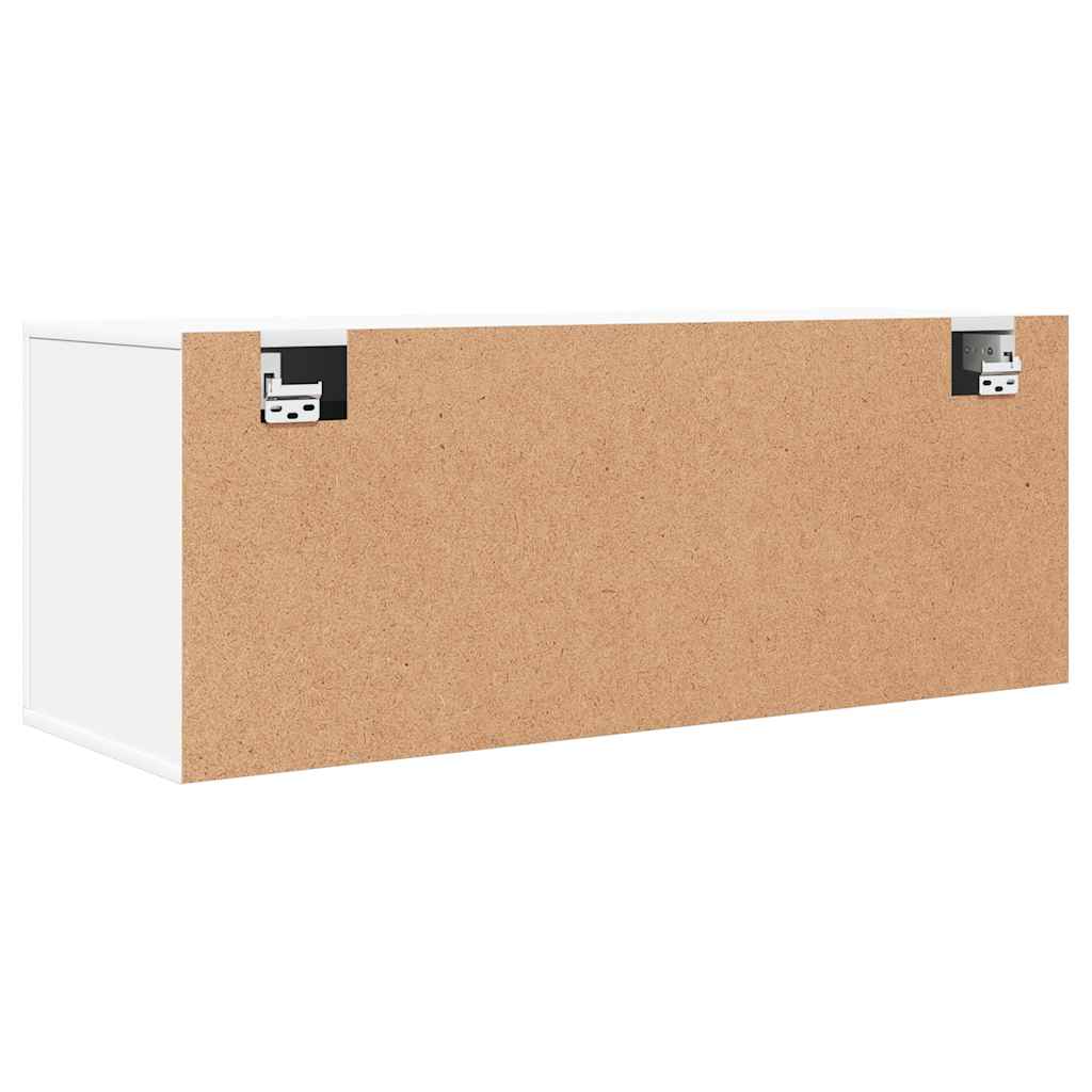 Armoire à chaussures murale Blanc 100x35x38cm Bois d'ingénierie - XIOS