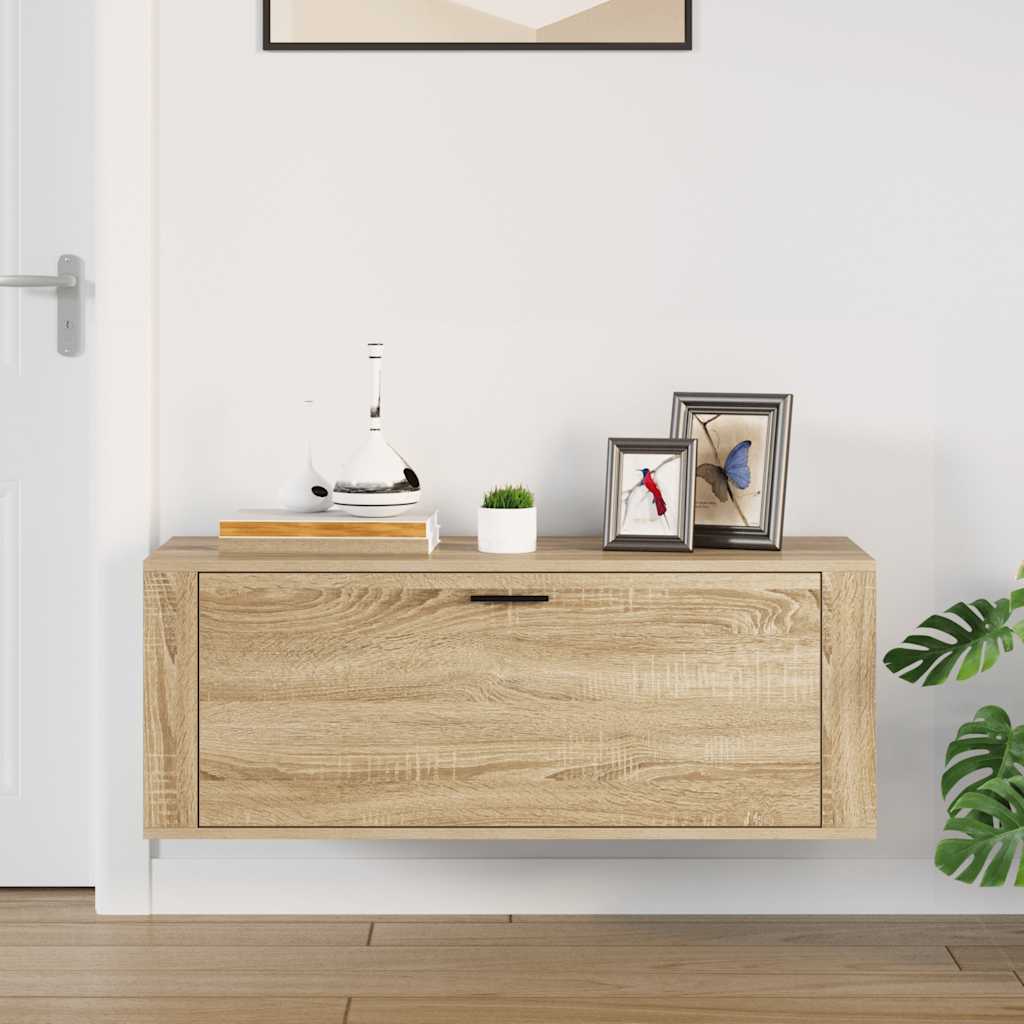 Armoire à chaussures murale Chêne sonoma 100x35x38 cm - XIOS
