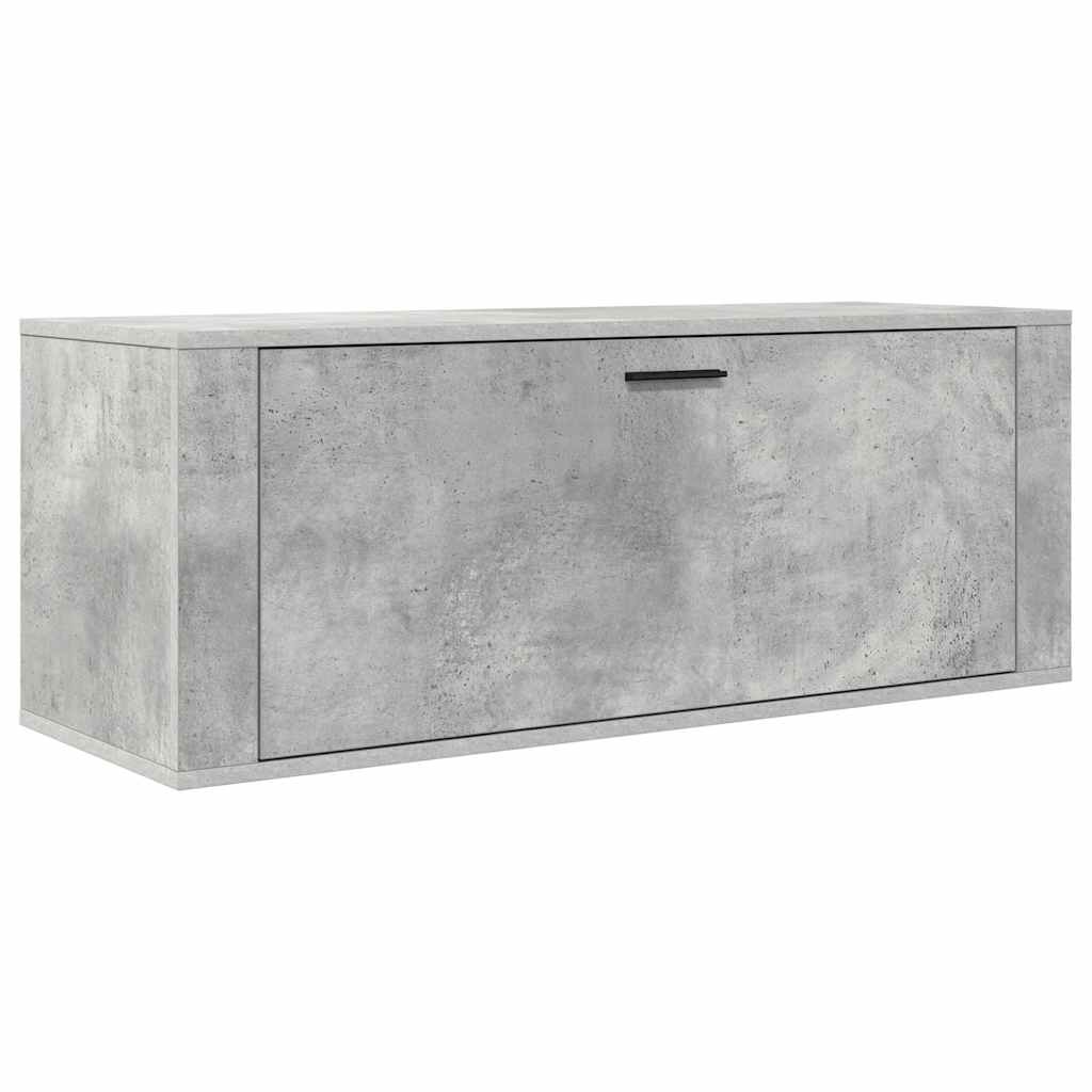 Armoire à chaussures murale Gris béton 100x35x38 cm - XIOS