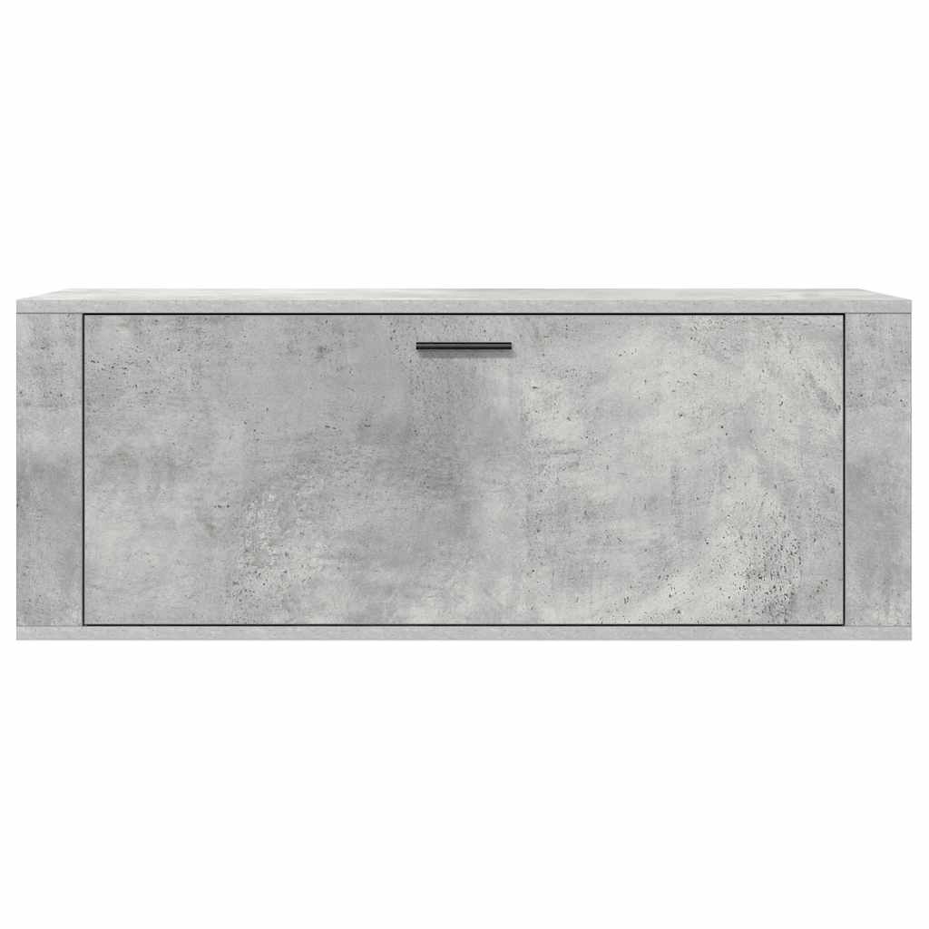 Armoire à chaussures murale Gris béton 100x35x38 cm - XIOS