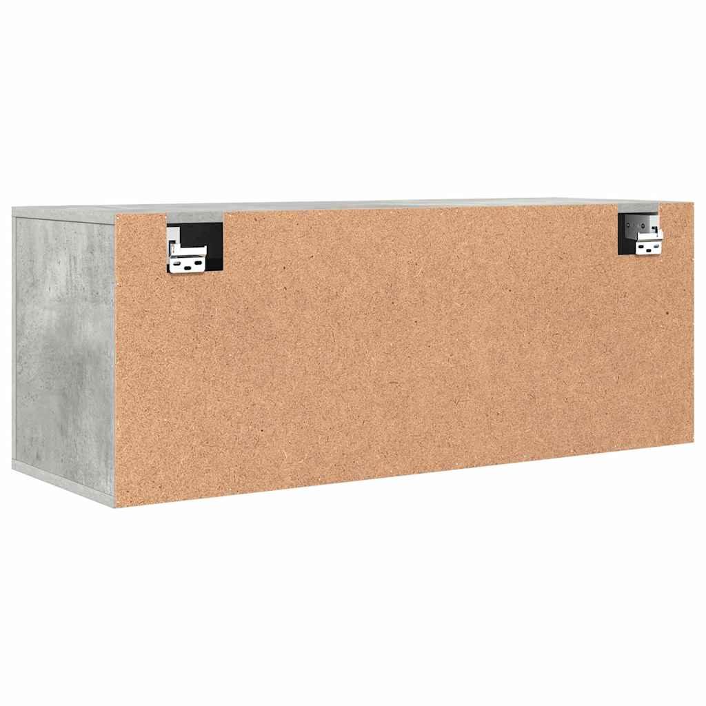 Armoire à chaussures murale Gris béton 100x35x38 cm - XIOS