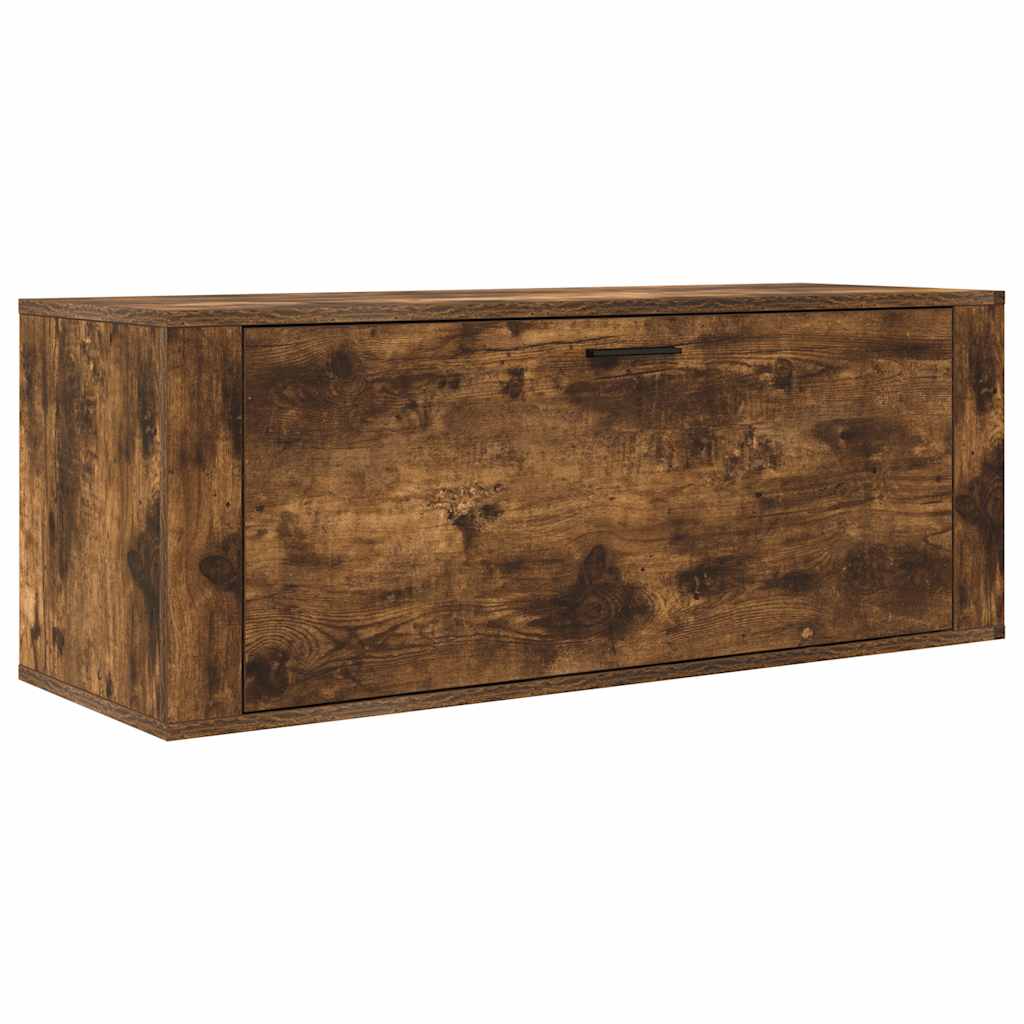 Armoire à chaussures murale Chêne fumé 100x35x38 cm - XIOS