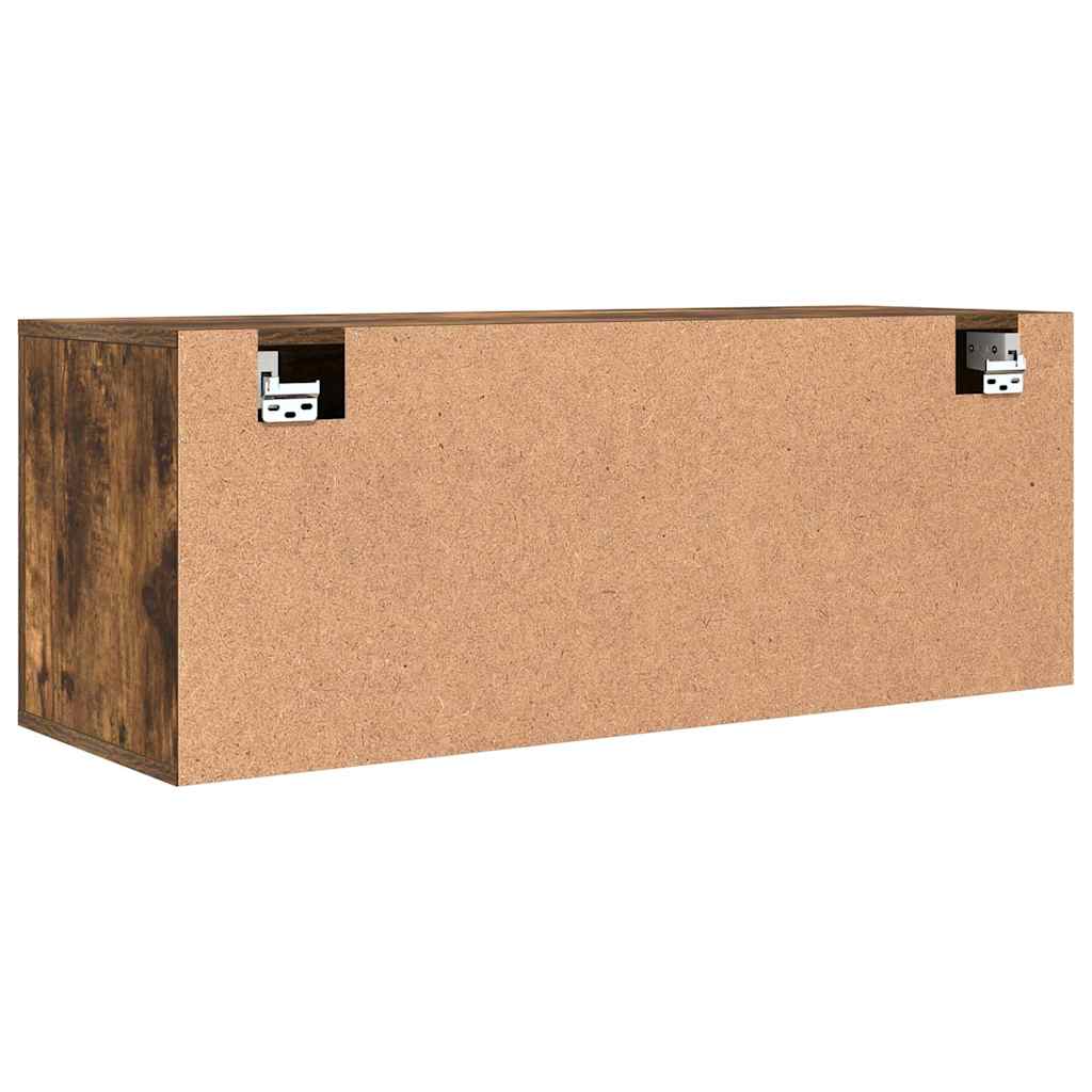 Armoire à chaussures murale Chêne fumé 100x35x38 cm - XIOS
