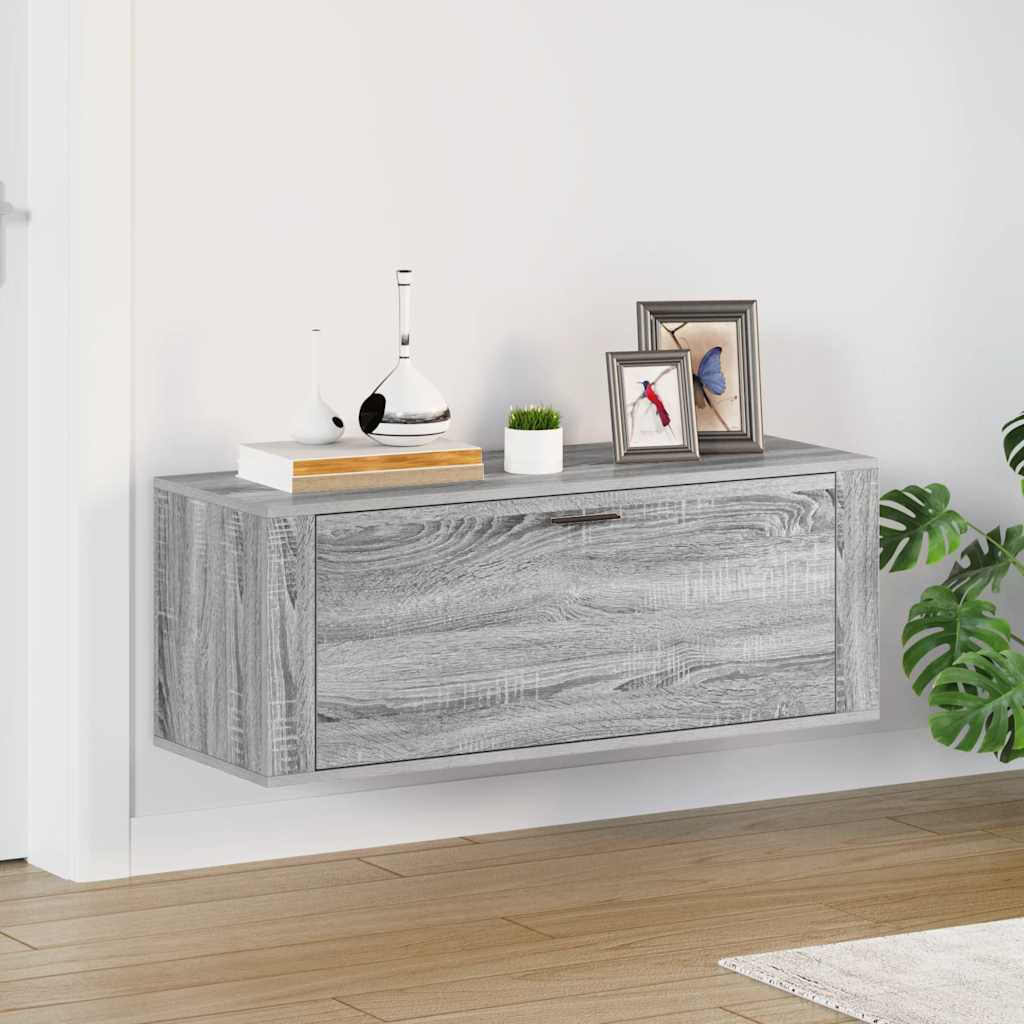 Armoire à chaussures murale Sonoma gris 100x35x38 cm - XIOS