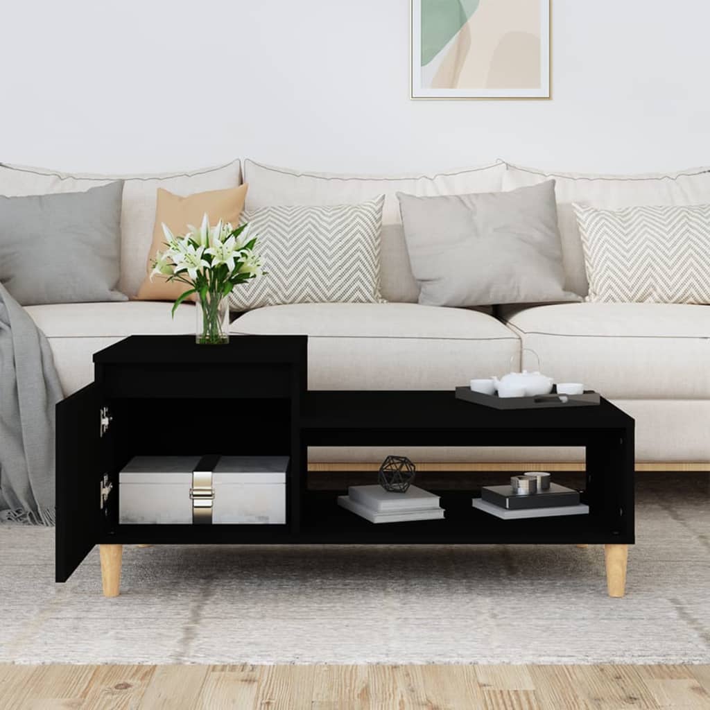 Table basse Noir 100x50x45 cm Bois d'ingénierie - XIOS