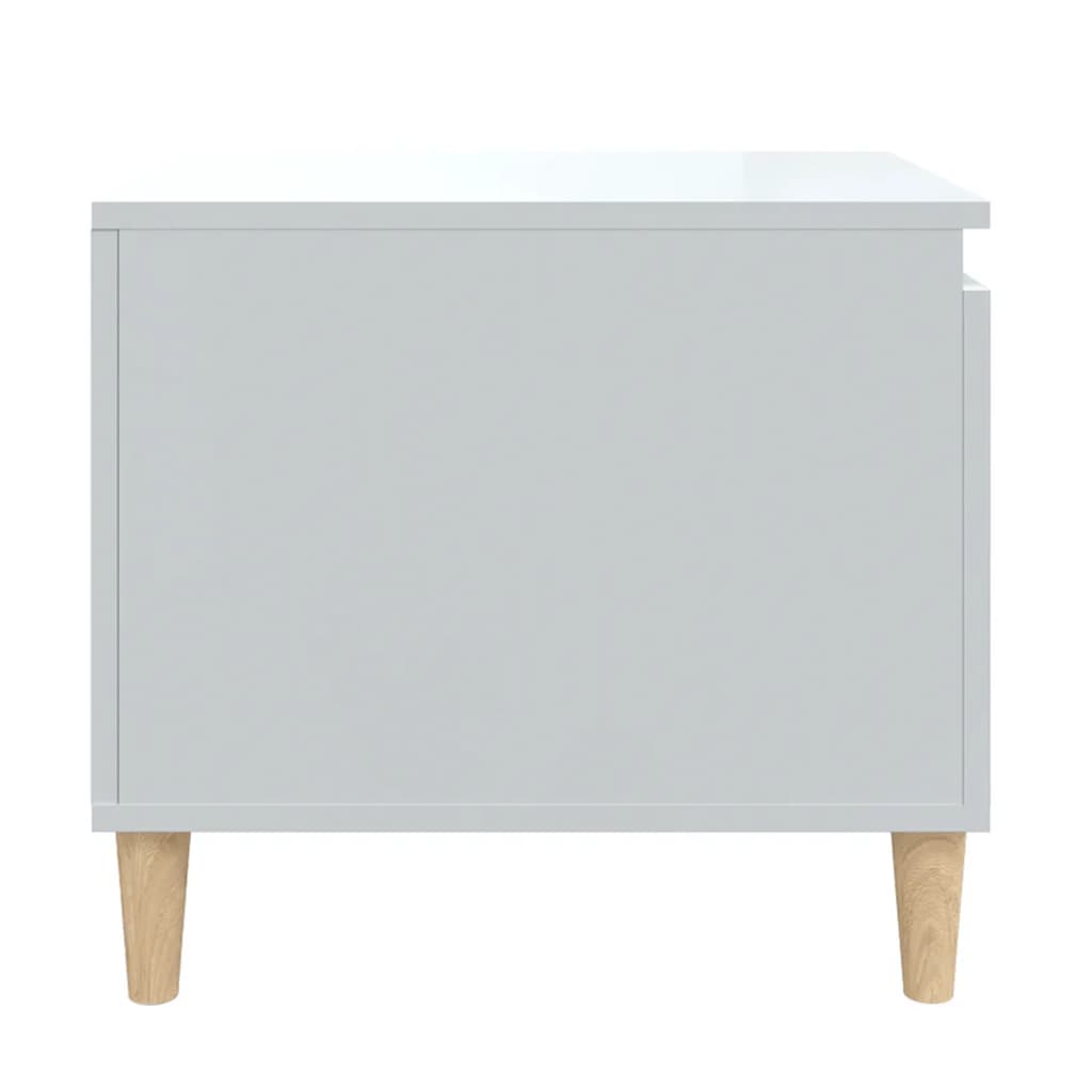 Table basse Blanc brillant 100x50x45 cm Bois d'ingénierie - XIOS