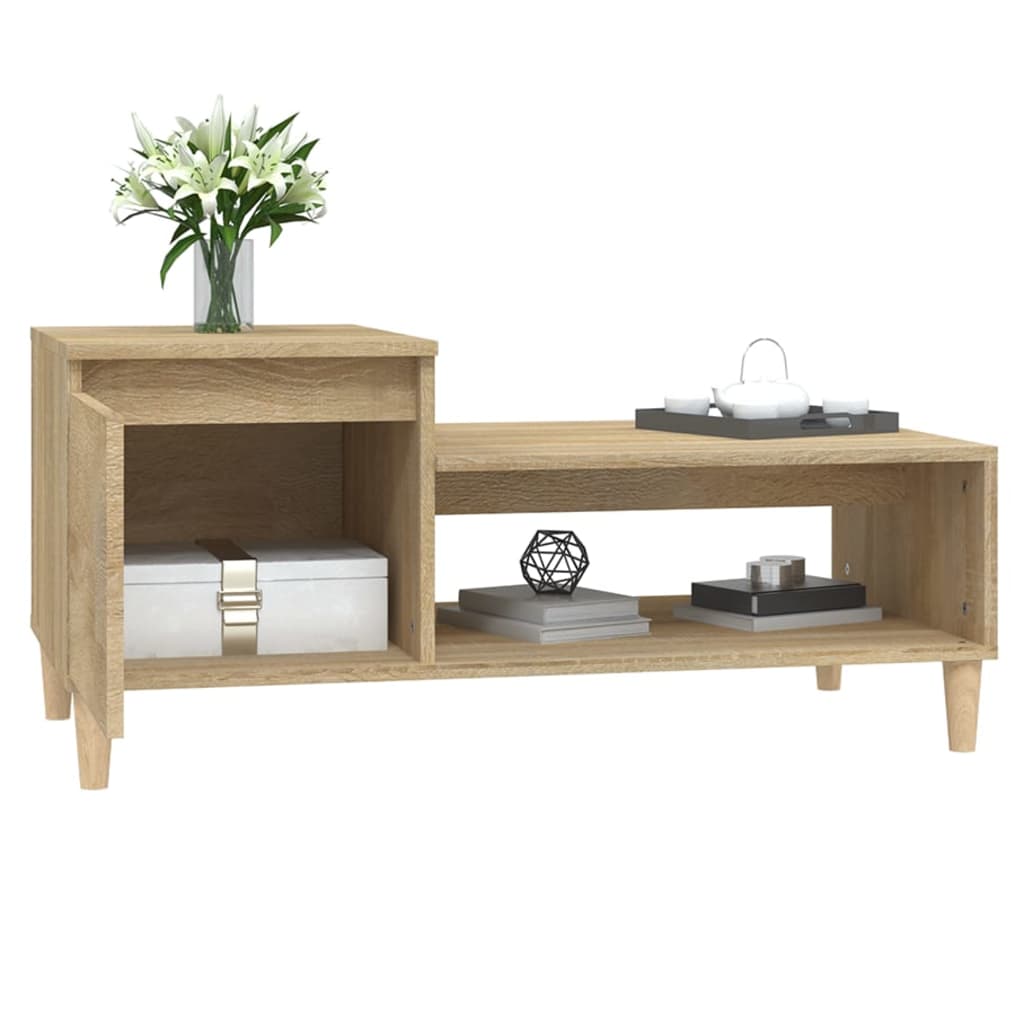 Table basse Chêne sonoma 100x50x45 cm Bois d'ingénierie - XIOS