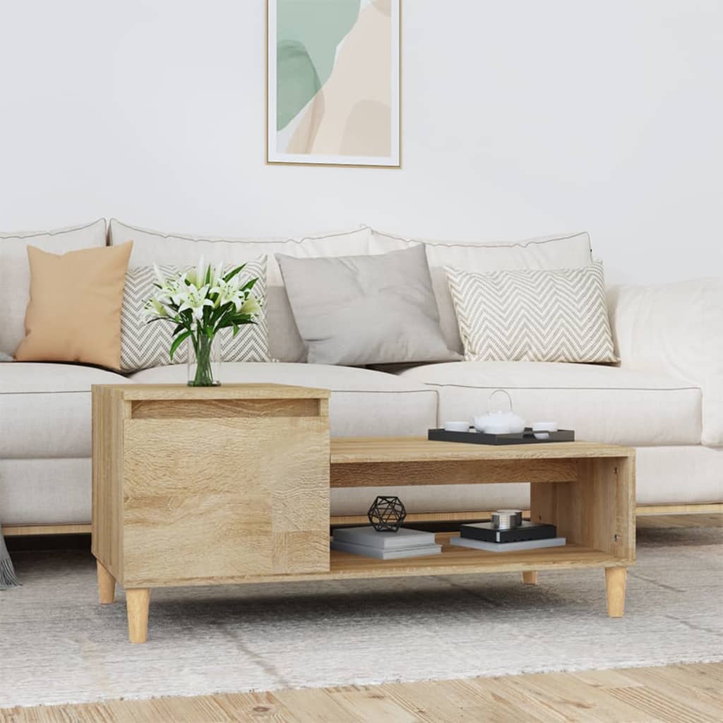 Table basse Chêne sonoma 100x50x45 cm Bois d'ingénierie - XIOS