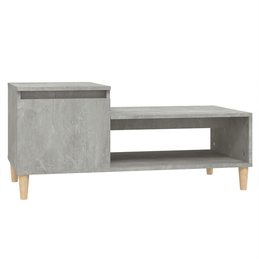 Table basse Gris béton 100x50x45 cm Bois d'ingénierie - XIOS