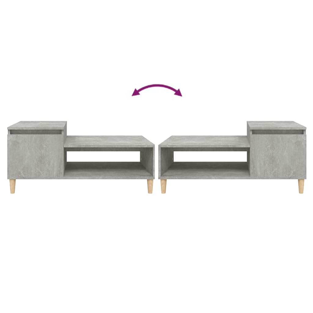 Table basse Gris béton 100x50x45 cm Bois d'ingénierie - XIOS