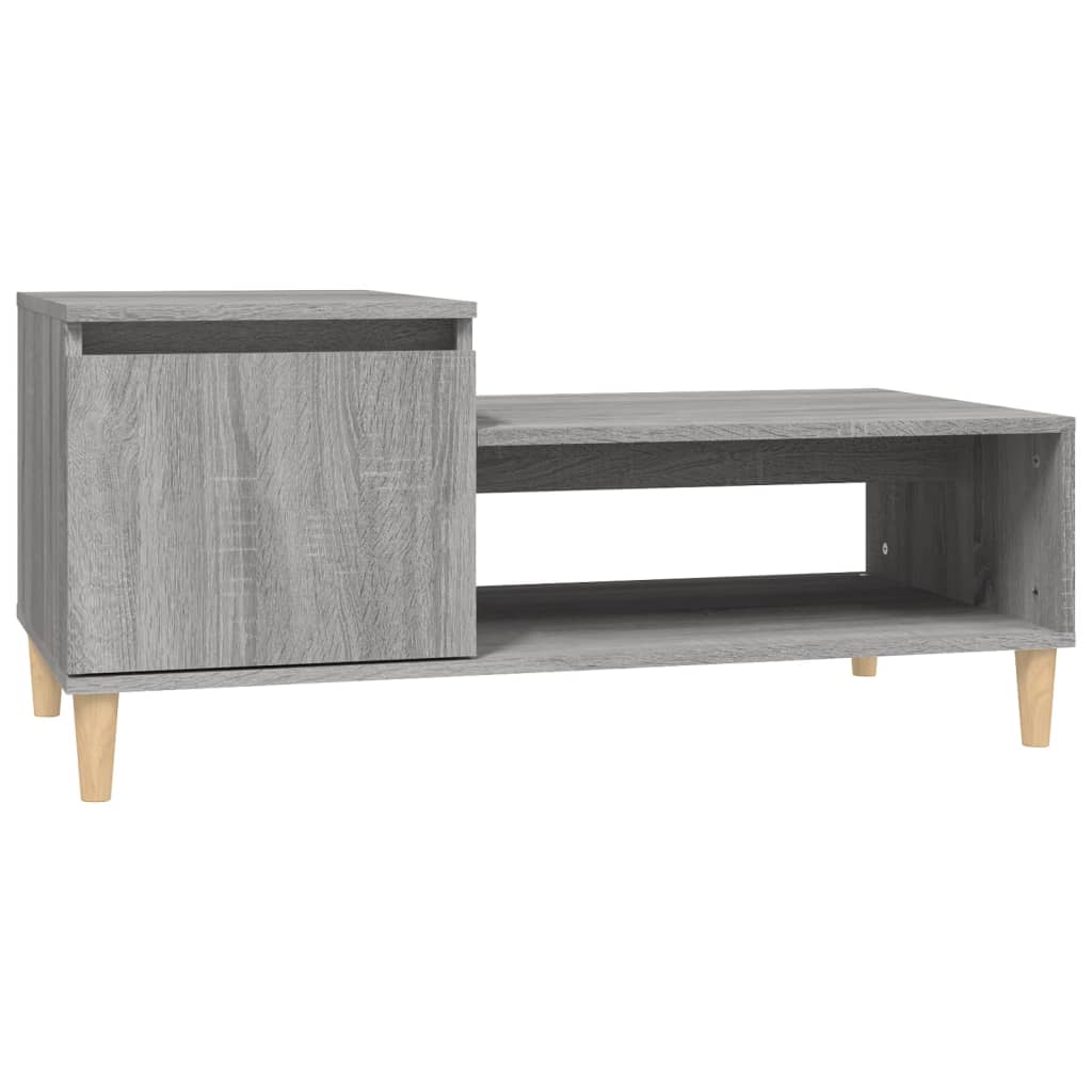Table basse Sonoma gris 100x50x45 cm Bois d'ingénierie - XIOS