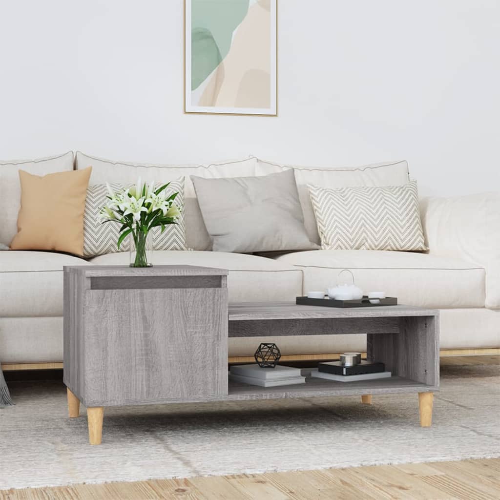 Table basse Sonoma gris 100x50x45 cm Bois d'ingénierie - XIOS