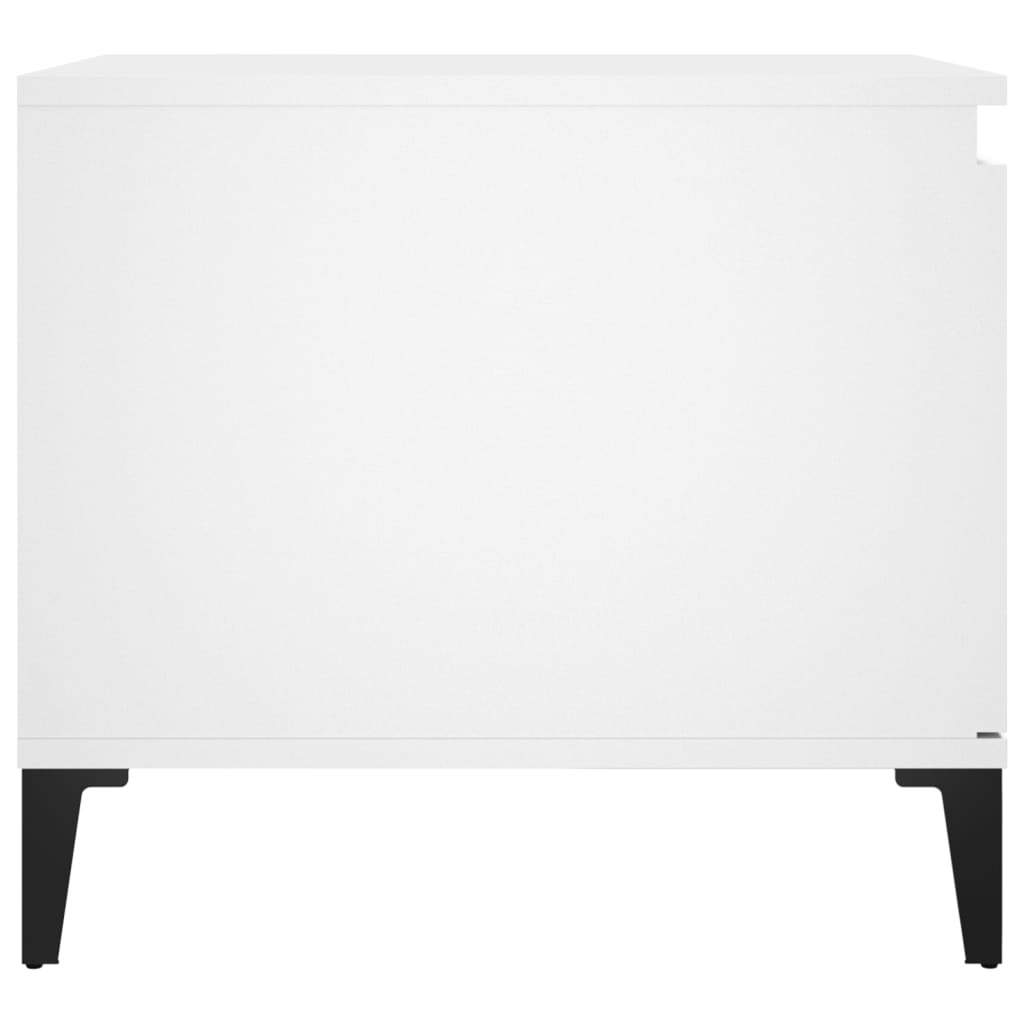 Table basse Blanc 100x50x45 cm Bois d'ingénierie - XIOS