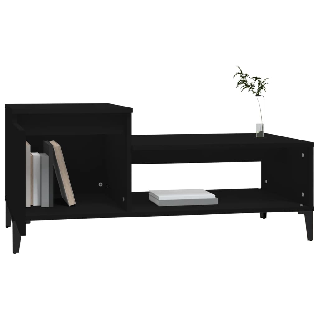 Table basse Noir 100x50x45 cm Bois d'ingénierie - XIOS