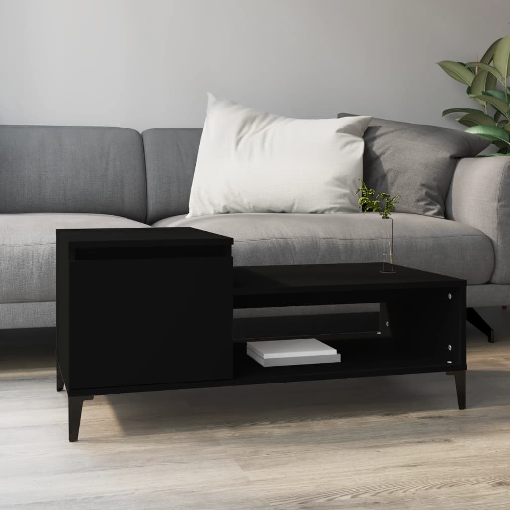 Table basse Noir 100x50x45 cm Bois d'ingénierie - XIOS