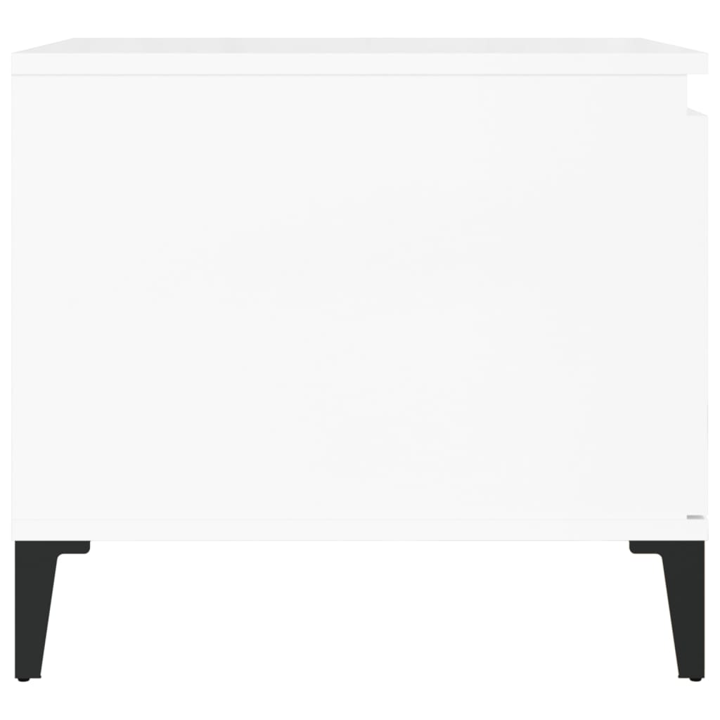 Table basse Blanc brillant 100x50x45 cm Bois d'ingénierie - XIOS