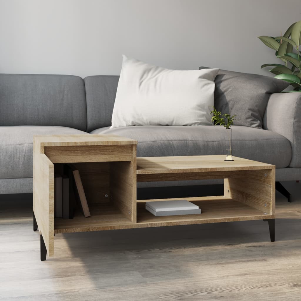Table basse Chêne sonoma 100x50x45 cm Bois d'ingénierie - XIOS