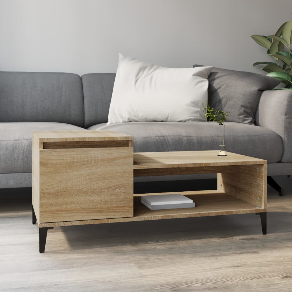 Table basse Chêne sonoma 100x50x45 cm Bois d'ingénierie - XIOS