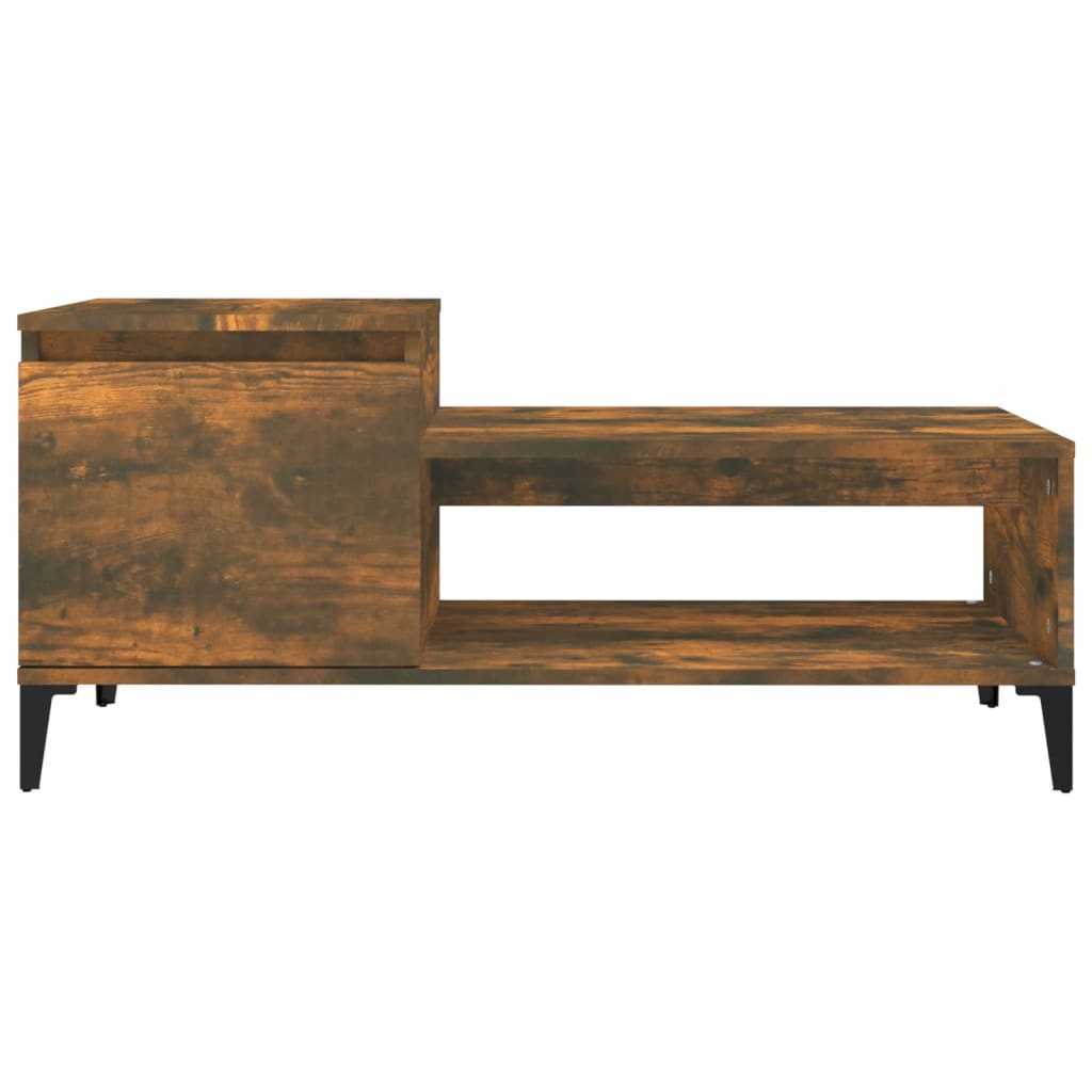 Table basse Chêne fumé 100x50x45 cm Bois d'ingénierie - XIOS