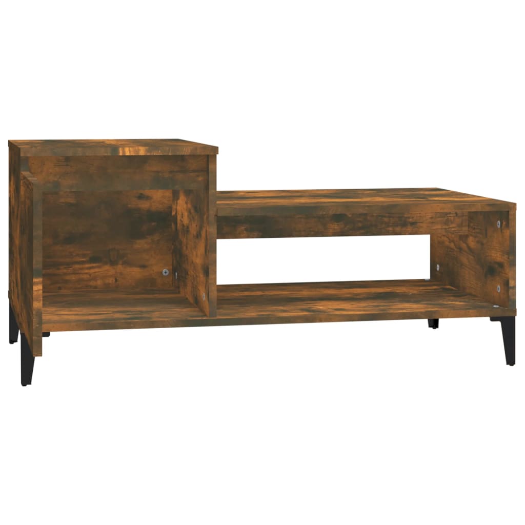 Table basse Chêne fumé 100x50x45 cm Bois d'ingénierie - XIOS