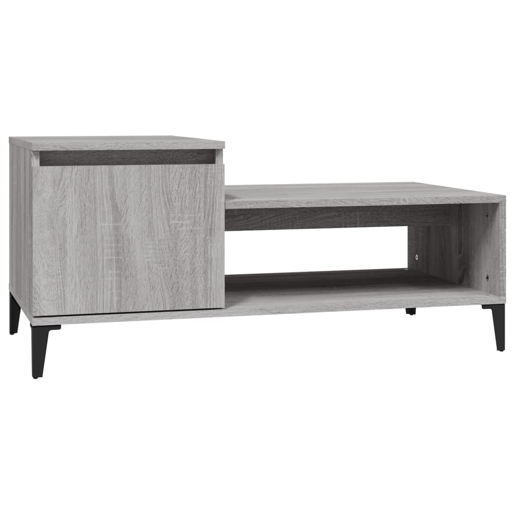 Table basse Sonoma gris 100x50x45 cm Bois d'ingénierie - XIOS