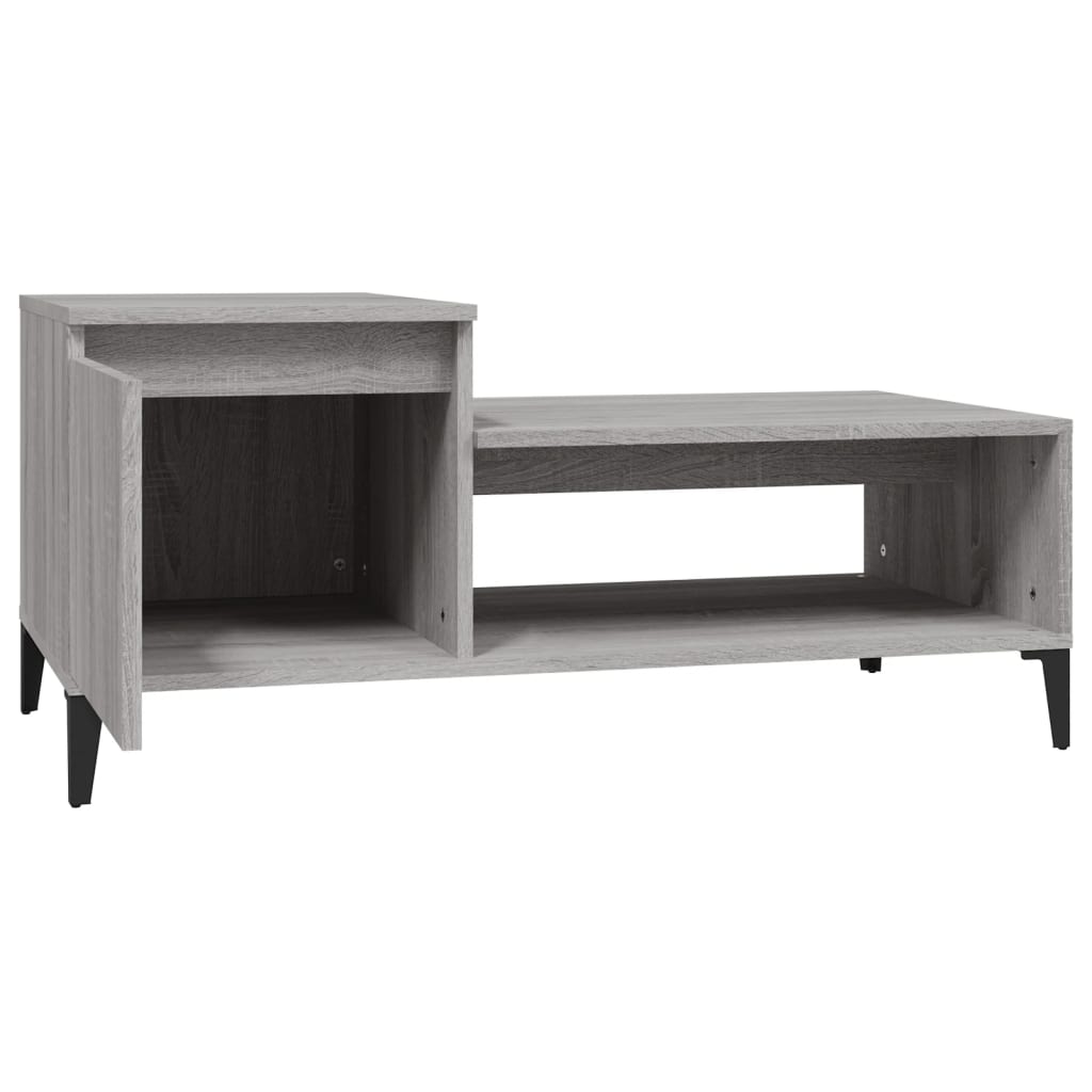 Table basse Sonoma gris 100x50x45 cm Bois d'ingénierie - XIOS