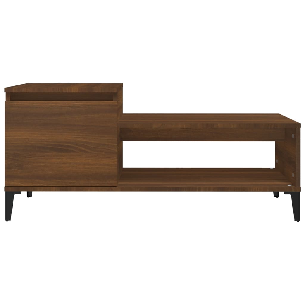 Table basse Chêne marron 100x50x45 cm Bois d'ingénierie - XIOS