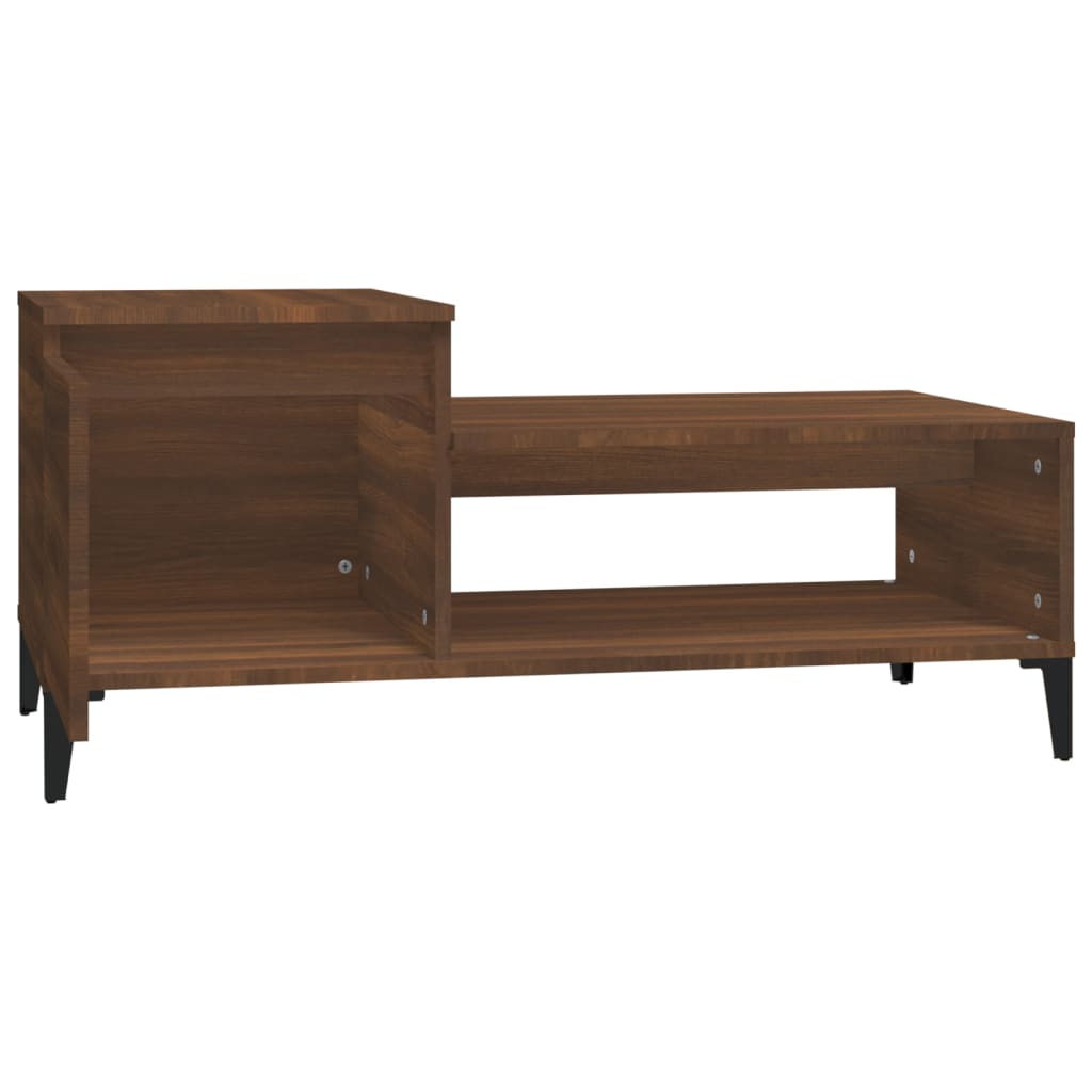 Table basse Chêne marron 100x50x45 cm Bois d'ingénierie - XIOS