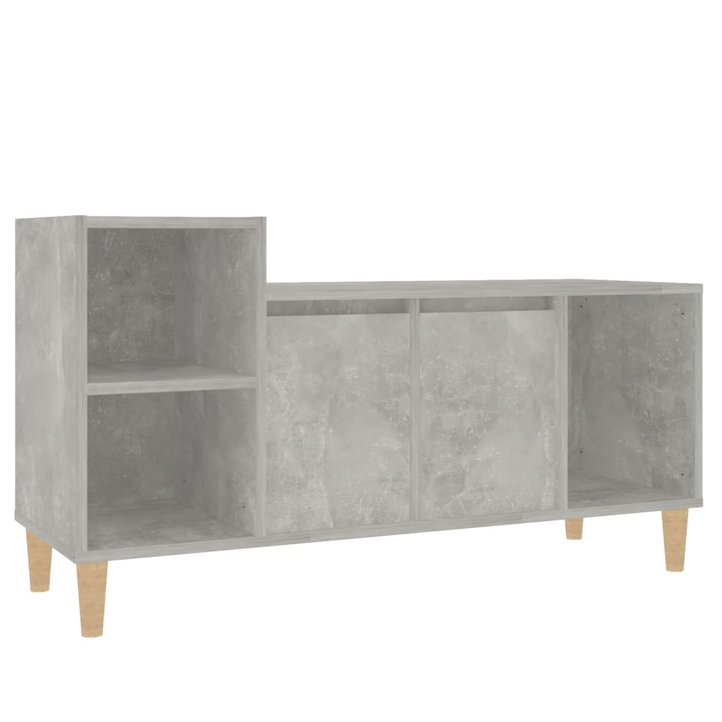 Meuble TV Gris béton 100x35x55 cm Bois d'ingénierie - XIOS
