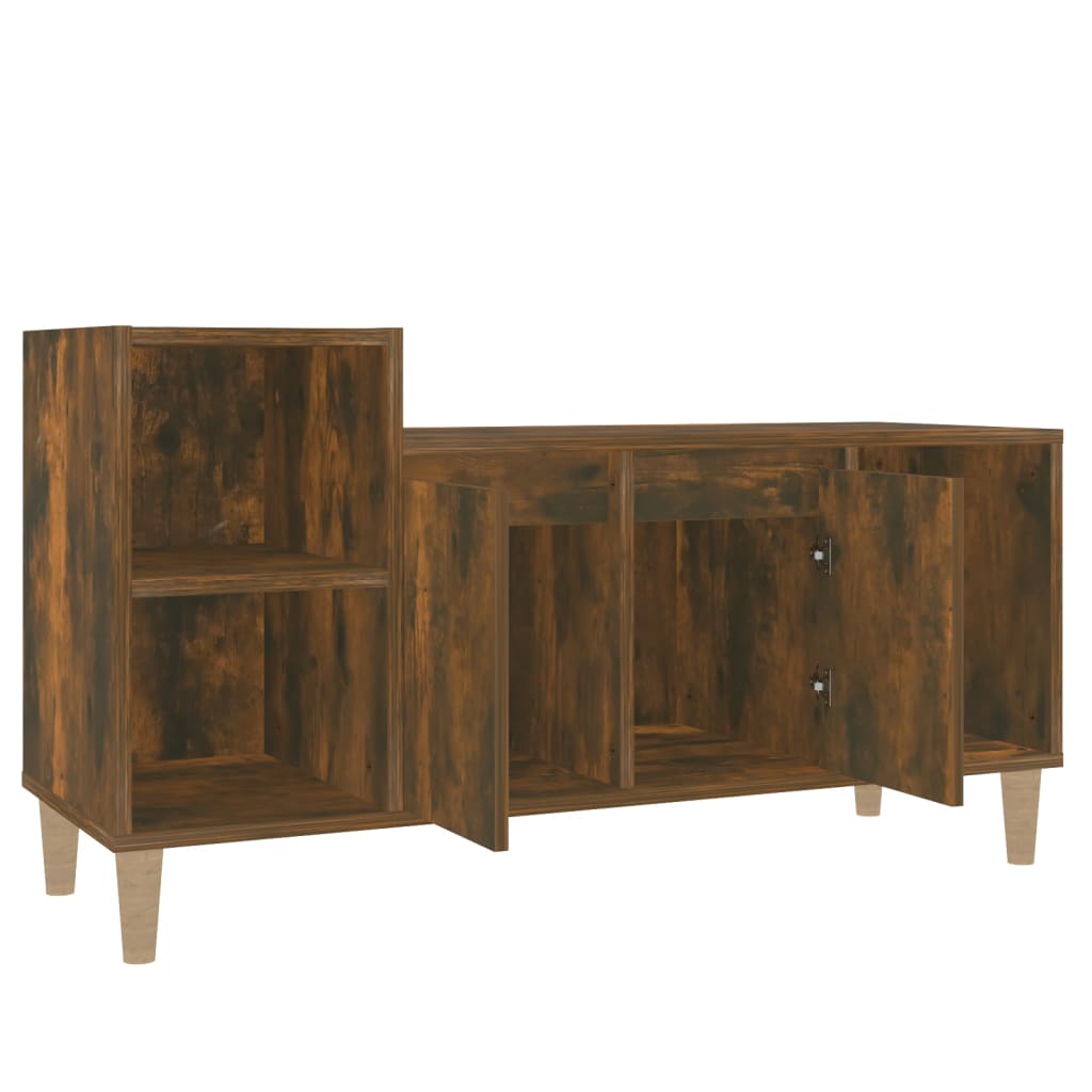 Meuble TV Chêne fumé 100x35x55 cm Bois d'ingénierie - XIOS