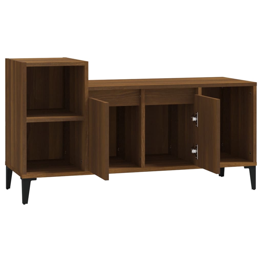 Meuble TV Chêne marron 100x35x55 cm Bois d'ingénierie - XIOS