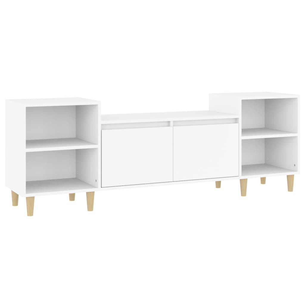 Meuble TV Blanc 160x35x55 cm Bois d'ingénierie - XIOS