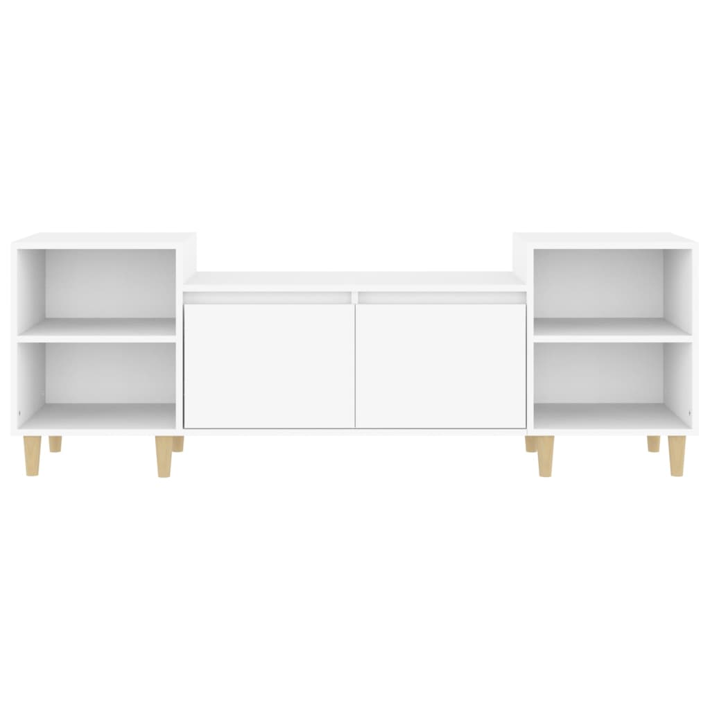 Meuble TV Blanc 160x35x55 cm Bois d'ingénierie - XIOS
