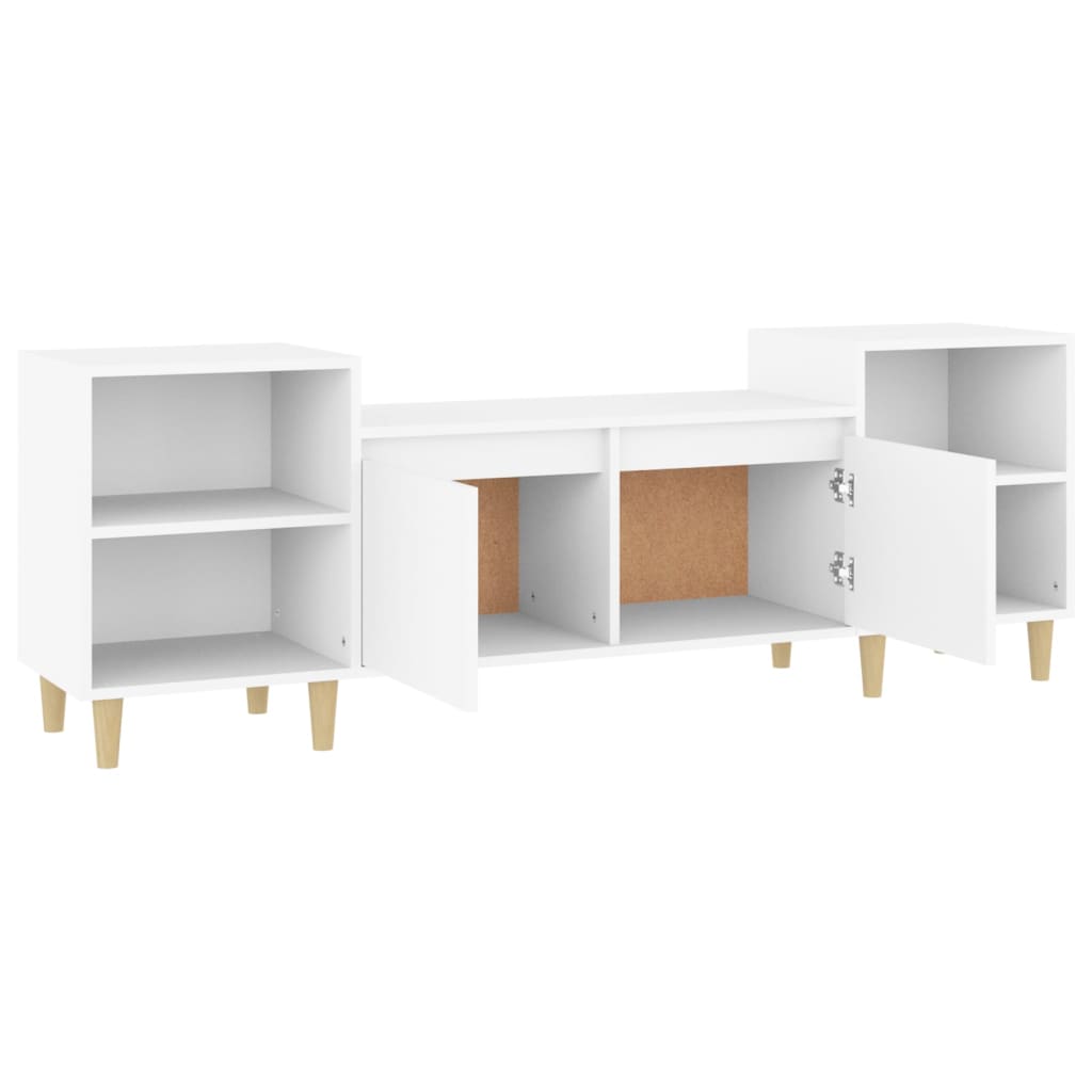 Meuble TV Blanc 160x35x55 cm Bois d'ingénierie - XIOS