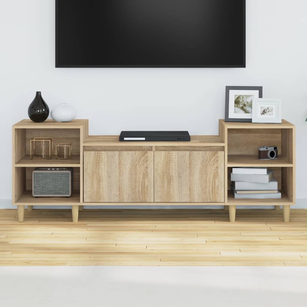 Meuble TV Chêne sonoma 160x35x55 cm Bois d'ingénierie - XIOS