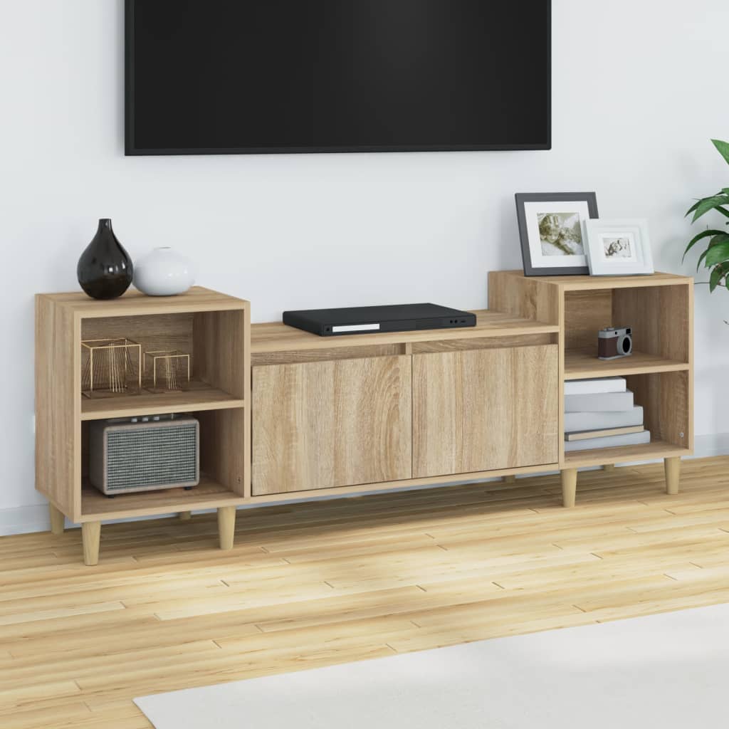 Meuble TV Chêne sonoma 160x35x55 cm Bois d'ingénierie - XIOS