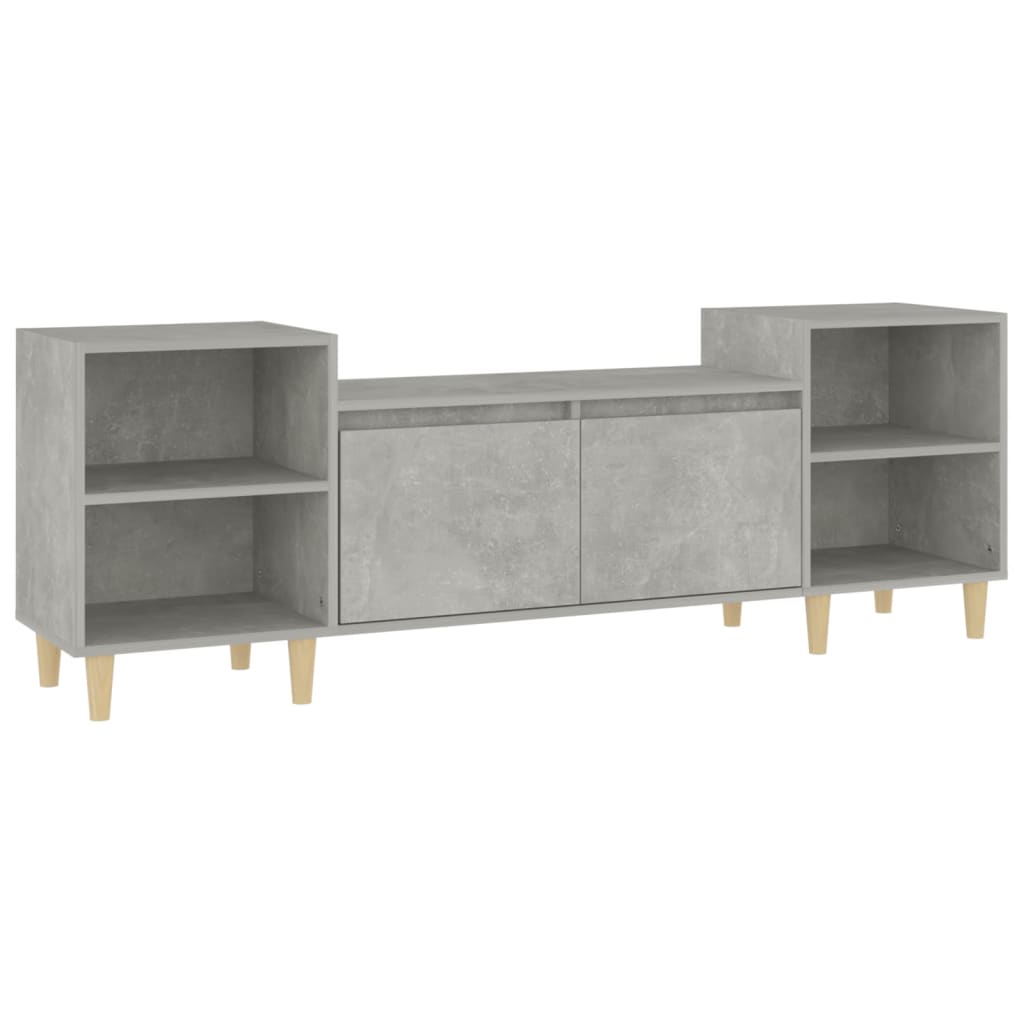 Meuble TV Gris béton 160x35x55 cm Bois d'ingénierie - XIOS