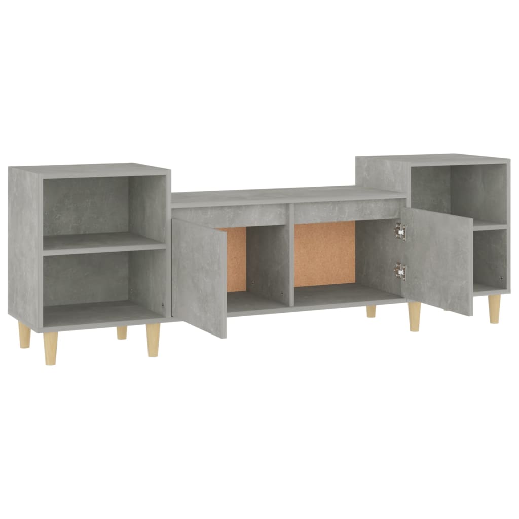 Meuble TV Gris béton 160x35x55 cm Bois d'ingénierie - XIOS