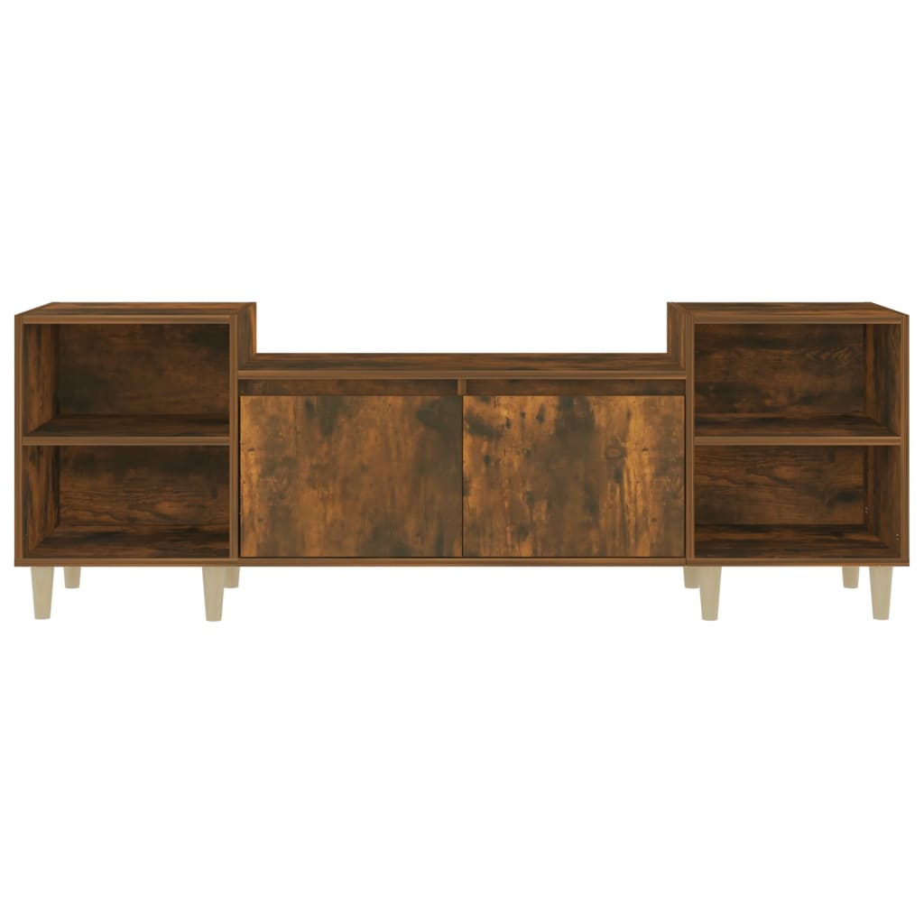 Meuble TV Chêne fumé 160x35x55 cm Bois d'ingénierie - XIOS