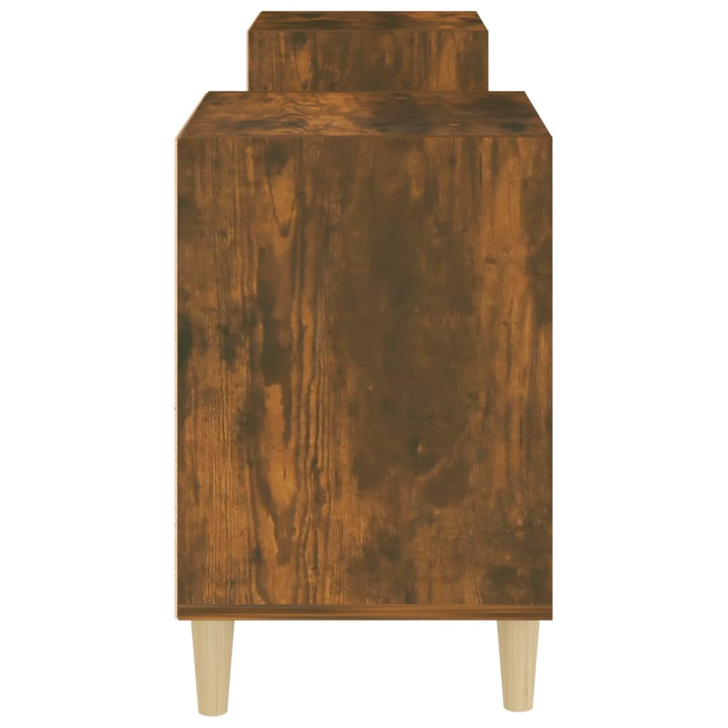 Meuble TV Chêne fumé 160x35x55 cm Bois d'ingénierie - XIOS