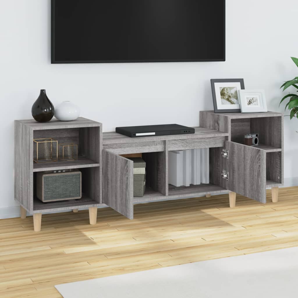 Meuble TV Sonoma gris 160x35x55 cm Bois d'ingénierie - XIOS
