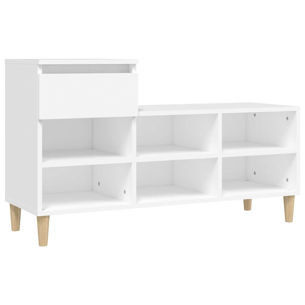 Armoire à chaussures Blanc 102x36x60 cm Bois d'ingénierie - XIOS