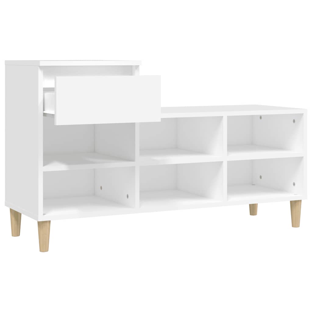 Armoire à chaussures Blanc 102x36x60 cm Bois d'ingénierie - XIOS