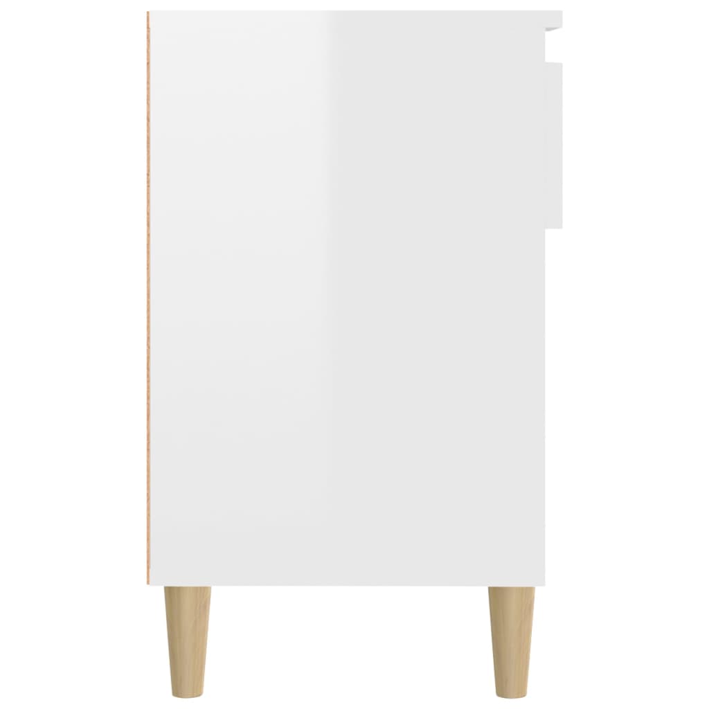 Armoire à chaussure Blanc brillant 102x36x60 cm Bois ingénierie - XIOS