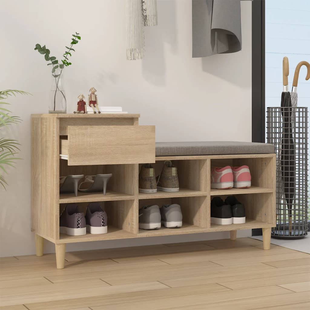 Armoire à chaussures Chêne sonoma 102x36x60cm Bois d'ingénierie - XIOS