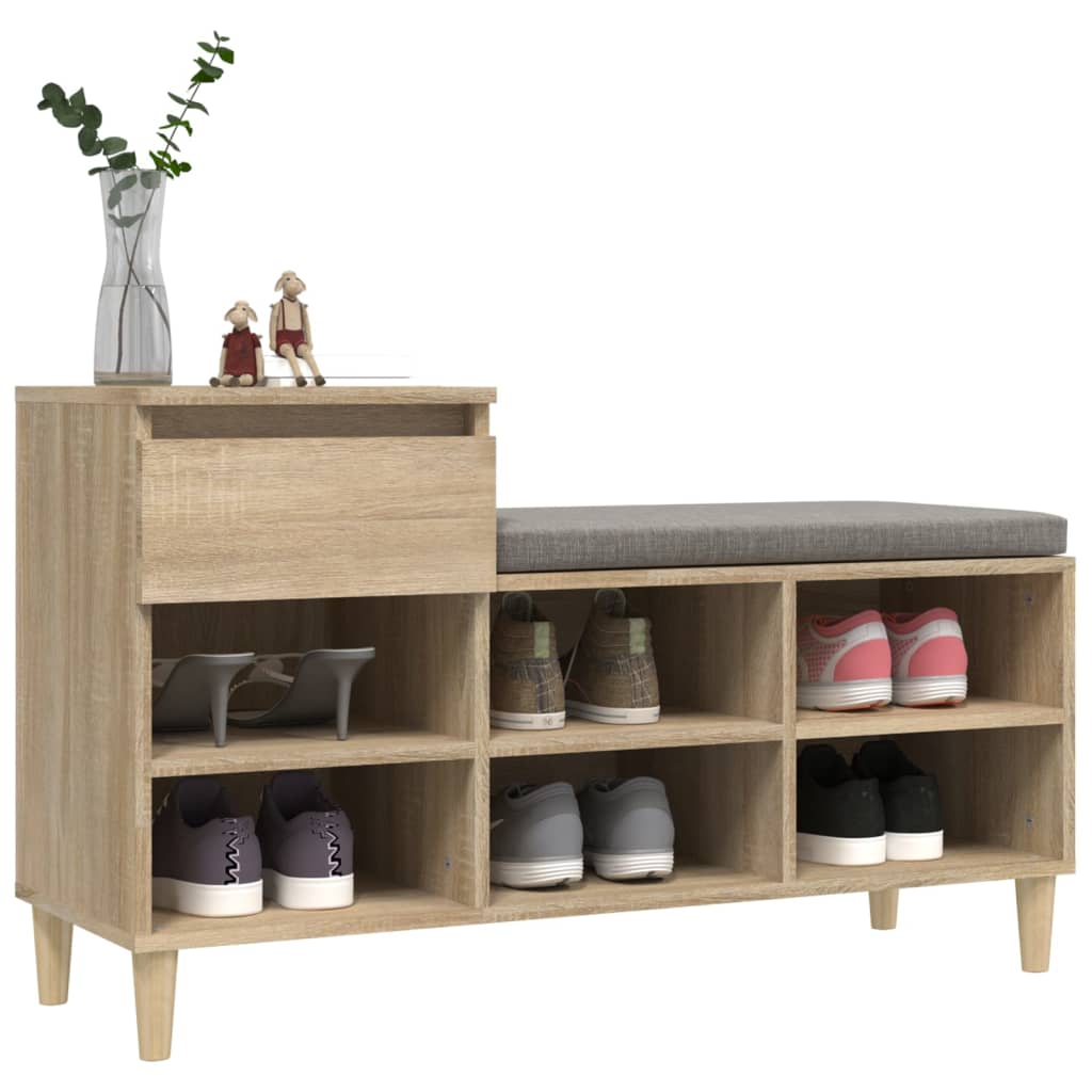 Armoire à chaussures Chêne sonoma 102x36x60cm Bois d'ingénierie - XIOS